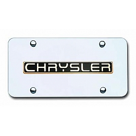 Automotive Gold License Plate - Chrysler Stainless Steel - CHRNGC