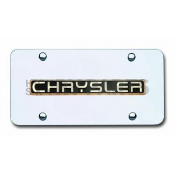 Automotive Gold License Plate - Chrysler Stainless Steel - CHRNGC