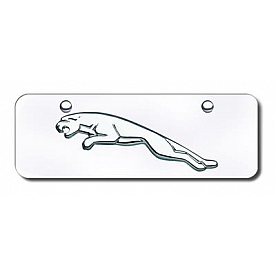 Automotive Gold License Plate - Jaguar Logo Stainless Steel - JAGCCM