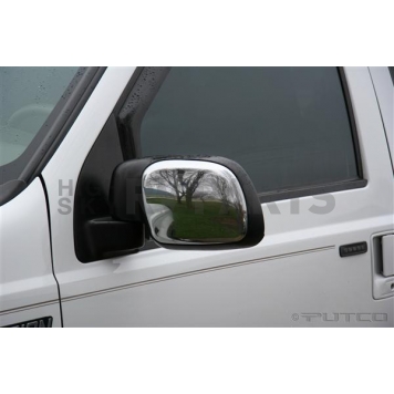 Putco Exterior Mirror Cover Driver And Passenger Side Silver ABS Plastic Set Of 2 - 401116-1
