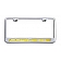 American Car Craft License Plate Frame - Corvette Lettering Stainless Steel - 052033YLW