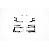 Putco Exterior Mirror Cover Driver And Passenger Side Silver ABS Plastic Set Of 2 - 400522
