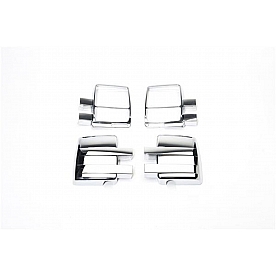 Putco Exterior Mirror Cover Driver And Passenger Side Silver ABS Plastic Set Of 2 - 400522