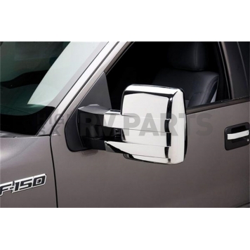 Putco Exterior Mirror Cover Driver And Passenger Side Silver ABS Plastic Set Of 2 - 400522-1