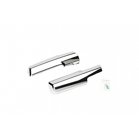 Putco Exterior Mirror Cover Driver And Passenger Side Silver ABS Plastic Set Of 2 - 400500