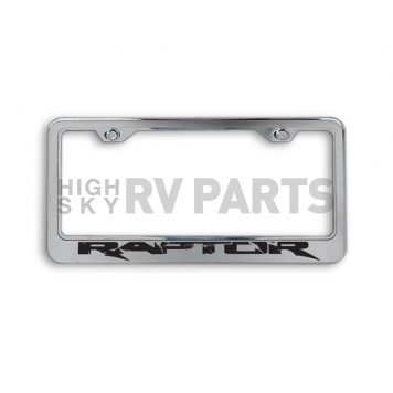 American Car Craft License Plate Frame - Standard Design With Raptor Letter Stainless Steel - 772017