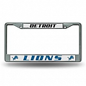 POWERDECAL License Plate Frame - Detroit Lions Name And Logo Zinc - FC2404