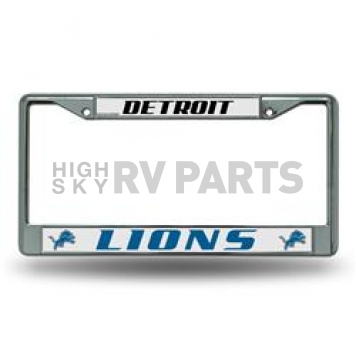 POWERDECAL License Plate Frame - Detroit Lions Name And Logo Zinc - FC2404