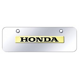 Automotive Gold License Plate - Honda Stainless Steel - HONNGCM