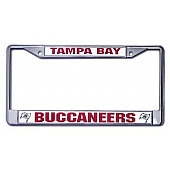 POWERDECAL License Plate Frame - Tampa Bay Buccaneers Name And Logo Zinc - FC2101