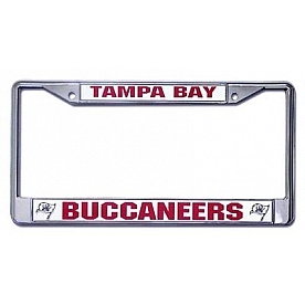 POWERDECAL License Plate Frame - Tampa Bay Buccaneers Name And Logo Zinc - FC2101