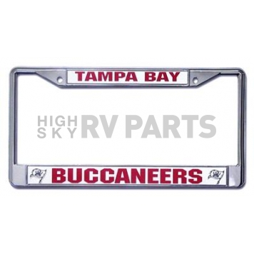 POWERDECAL License Plate Frame - Tampa Bay Buccaneers Name And Logo Zinc - FC2101