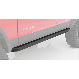 Smittybilt Rocker Panel Guard - Flat Steel Black Powder Coated - 76853