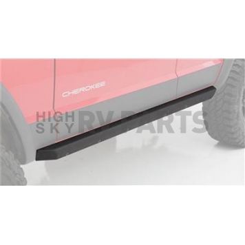 Smittybilt Rocker Panel Guard - Flat Steel Black Powder Coated - 76853
