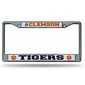 POWERDECAL License Plate Frame - Clemson Tigers Name And Logo Zinc - FC120201