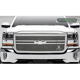 T-Rex Truck Products Grille Insert - Mesh Rectangular Polished Stainless Steel - 6711300