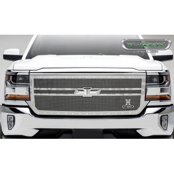 T-Rex Truck Products Grille Insert - Mesh Rectangular Polished Stainless Steel - 6711300