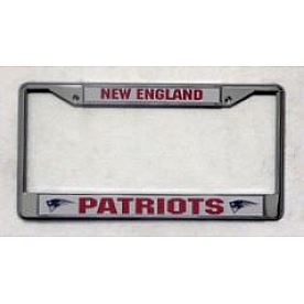 POWERDECAL License Plate Frame - New England Patriots Plastic - FC1503