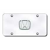 Automotive Gold License Plate - Honda Logo Stainless Steel - HONPCC