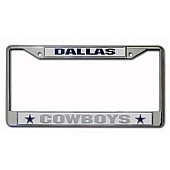 POWERDECAL License Plate Frame - Dallas Cowboys Name And Logo Zinc - FC1801