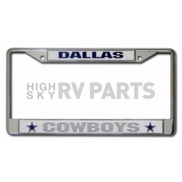 POWERDECAL License Plate Frame - Dallas Cowboys Name And Logo Zinc - FC1801
