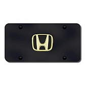 Automotive Gold License Plate - Honda Logo Stainless Steel - HONPB