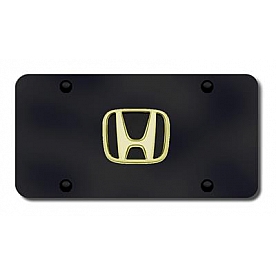 Automotive Gold License Plate - Honda Logo Stainless Steel - HONPB