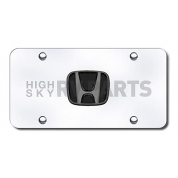 Automotive Gold License Plate - Honda Logo With Black Fill Stainless Steel - HONPC
