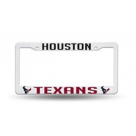 POWERDECAL License Plate Frame - Houston Texans Plastic - FC602