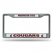 POWERDECAL License Plate Frame - Washington State Cougars Name And Logo Zinc - FC490101
