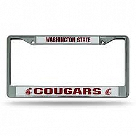 POWERDECAL License Plate Frame - Washington State Cougars Name And Logo Zinc - FC490101