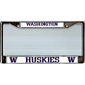 POWERDECAL License Plate Frame - Washington Huskies Logo Zinc - FC490202