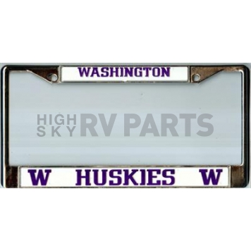 POWERDECAL License Plate Frame - Washington Huskies Logo Zinc - FC490202