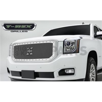 T-Rex Truck Products Grille Insert - Mesh Rectangular Polished Stainless Steel - 6711690