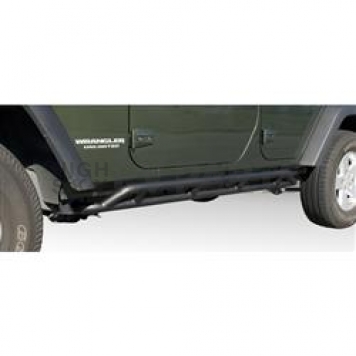 Rugged Ridge Rocker Panel Guard - Round Tube Steel Black Powder Coated - 1150422