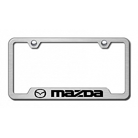 Automotive Gold License Plate Frame - Silver Stainless Steel - GFMAZES