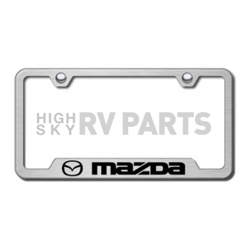 Automotive Gold License Plate Frame - Silver Stainless Steel - GFMAZES
