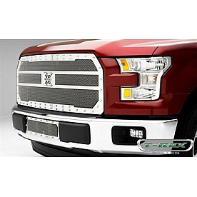 T-Rex Truck Products Grille Insert - Mesh Rectangular Polished Stainless Steel - 6715730