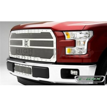 T-Rex Truck Products Grille Insert - Mesh Rectangular Polished Stainless Steel - 6715730