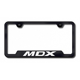 Automotive Gold License Plate Frame - Black Stainless Steel - GFMDXEB