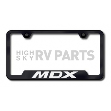 Automotive Gold License Plate Frame - Black Stainless Steel - GFMDXEB