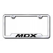 Automotive Gold License Plate Frame - Silver Stainless Steel - GFMDXEC
