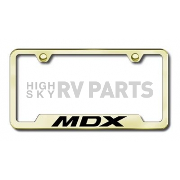 Automotive Gold License Plate Frame - Gold Stainless Steel - GFMDXEG