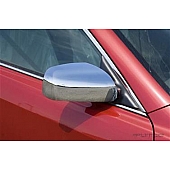 Putco Exterior Mirror Cover Driver And Passenger Side Silver ABS Plastic Set Of 2 - 400068