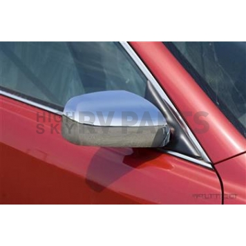 Putco Exterior Mirror Cover Driver And Passenger Side Silver ABS Plastic Set Of 2 - 400068