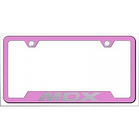 Automotive Gold License Plate Frame - Pink Stainless Steel - GFMDXEP