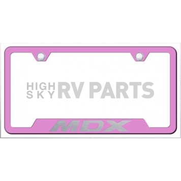 Automotive Gold License Plate Frame - Pink Stainless Steel - GFMDXEP