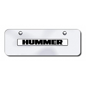 Automotive Gold License Plate - Hummer Stainless Steel - HUMNCCM