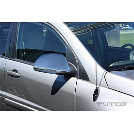 Putco Exterior Mirror Cover Driver And Passenger Side Silver ABS Plastic Set Of 2 - 400101