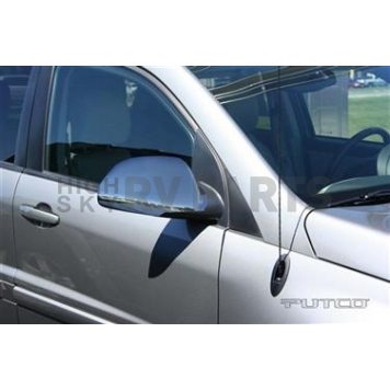 Putco Exterior Mirror Cover Driver And Passenger Side Silver ABS Plastic Set Of 2 - 400101